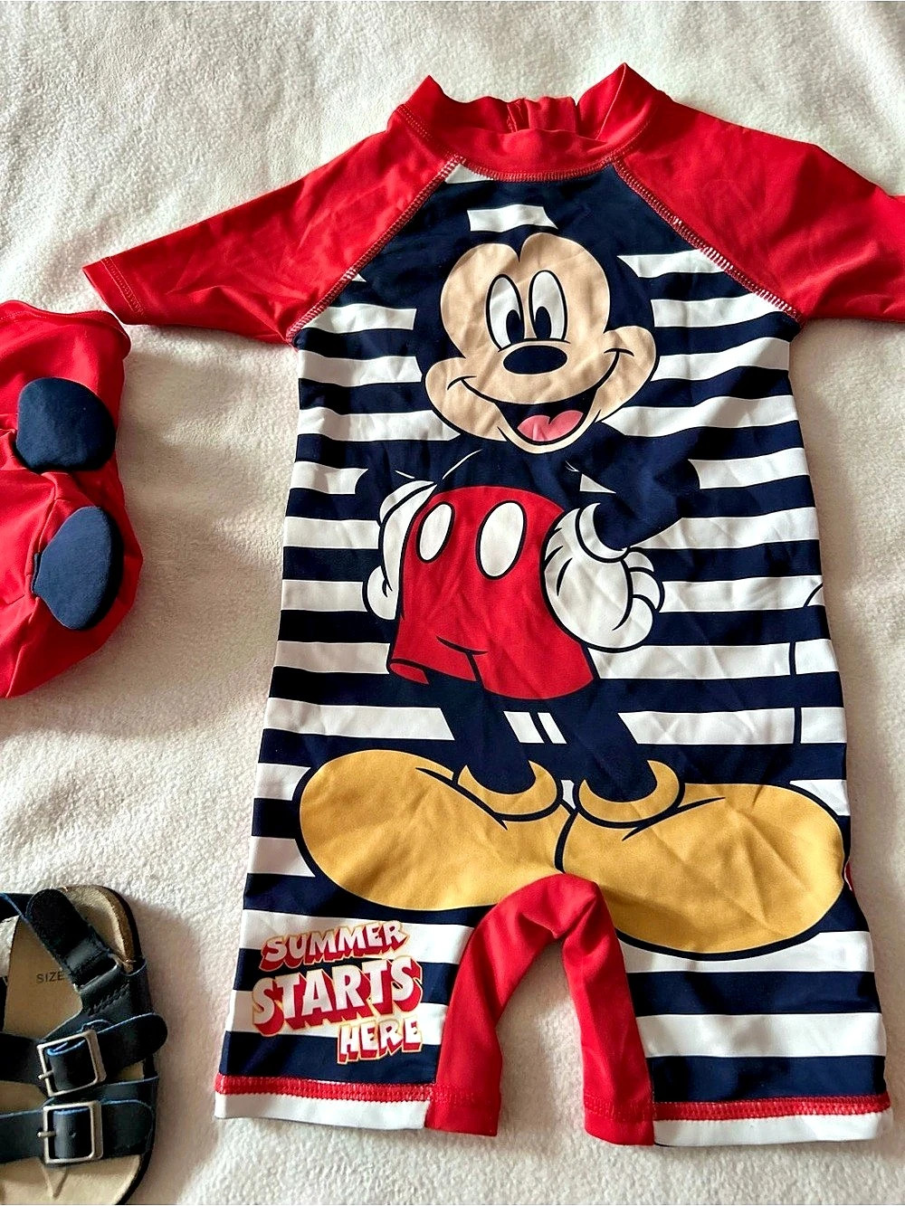 Disney Mickey Mouse One-Piece Swimsuit Baby 9-12M